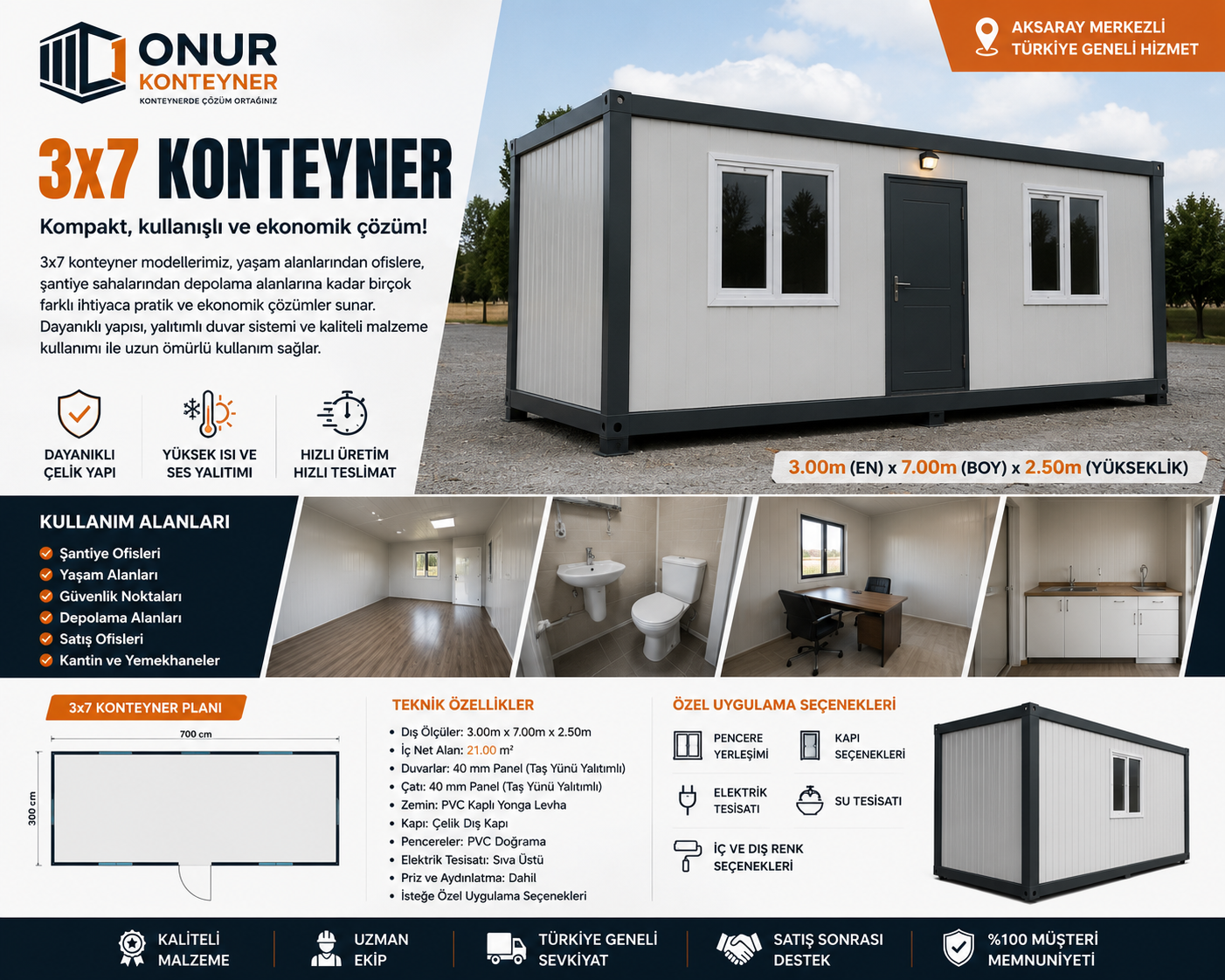 Konteyner ( Standart 3x7 )